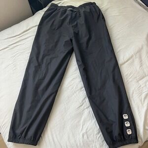 NAUTICA Competition Pants Men's XXL Black Nylon Track Joggers Windbreaker Zipper